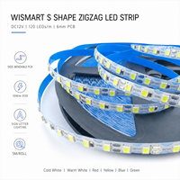 Bande LED en forme de S DC12V, 120 LED/m, SMD2835, PCB 6mm, 10W/m, IP20, flexible, pliable, pour éclairage intérieur de lettres et enseignes