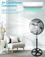 Ventilateur sur pied domestique de 18 pouces, 3 vitesses réglables, hauteur ajustable, oscillation large, pour la maison, la chambre à coucher, le salon