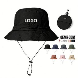 Sombreros de Pescador de Secado Rápido con Diseño de Logotipo Personalizado, Sombrero Impermeable Ajustable para Deportes al Aire Libre, Protección Solar - Product Image 1