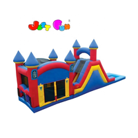 Maison gonflable personnalisée commerciale, mur d'escalade coloré gonflable avec toboggan, combo gonflable