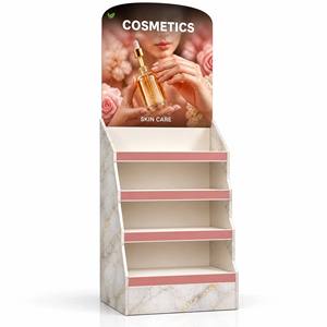 Espositore <span class=keywords><strong>in</strong></span> Cartone Ondulato Riciclabile FUSSEN per Cosmetici, Scaffali Smontabili, Espositore POP Autoportante per Negozi - Product Image 1