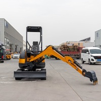 Mini-excavatrice sur chenilles de 2,5 tonnes, pelle hydraulique compacte pour la construction, l'agriculture, le creusement de fossés et les travaux de terrassement en extérieur