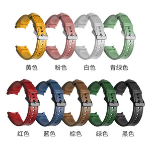 Cinturino in Pelle Siliconica da 20mm per Samsung Galaxy <span class=keywords><strong>Watch</strong></span> <span class=keywords><strong>4</strong></span> Classic 40mm <span class=keywords><strong>42mm</strong></span> 44mm 46mm - Product Image 6