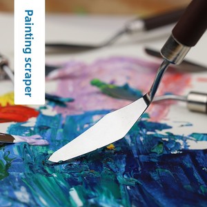 Conjunto al por mayor de espátula acrílica Gouache, espátula para pintura al óleo, raspador de pintura, mango de madera para artistas, cuchillo de paleta, suministros de arte - Product Image 4