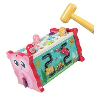 Kinderen Early Educatief Hexahedron Activiteit Cube Montessori Kids Musical Hamer Slaan Speelgoed