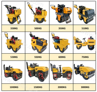 Compacteur à rouleaux vibrants à double tambour de 2,8 tonnes FVR-850 avec moteur et pompe pour la construction routière