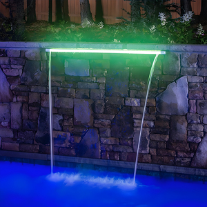 Fontaine de cascade de <span class=keywords><strong>piscine</strong></span> en acrylique éclairé par LED <span class=keywords><strong>Rideau</strong></span> d'eau de <span class=keywords><strong>piscine</strong></span> et étang artificiel élégant - Product Image 1