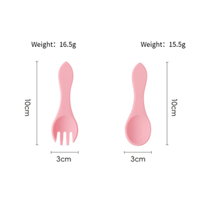 Juego de Vajilla para Bebé de 6 Piezas, Utensilios de Silicona para Comer, Plato con Ventosa, Cuchara, Tenedor, Babero, Vaso y Plato para Niños Pequeños - Product Image 6