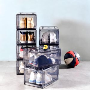 Classic Transparent Stackable Magnetic Side Opening Large <b>Storage</b> Box Thickened <b>Container</b> for Shoes Toys Side Opening - Product Image 3
