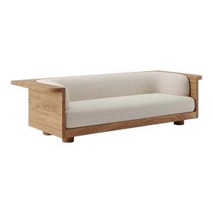 Canapé 3 places en bois design avec rembourrage confortable pour salon, bureau, hall d'entrée et sièges intérieurs modernes - Product Image 2