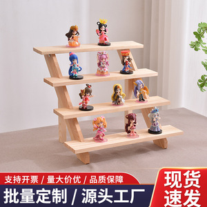 In stock solid wood dessert <b>table</b> storage rack, multi-tiered jewelry <b>display</b> rack, shop desktop storage and organization rack - Product Image 2