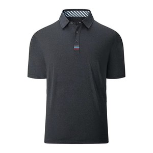 Sifot Golf antiarrugas para hombre para camiseta diseño personalizado bordado serigrafía Logo tejido algodón manga corta 220g - Product Image 1