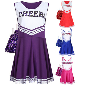 Uniforme de <span class=keywords><strong>Animadora</strong></span> para Escuela Secundaria, <span class=keywords><strong>Disfraz</strong></span> de <span class=keywords><strong>Animadora</strong></span>, Uniforme Musical, Vestido con Top Corto y Falda - Product Image 3