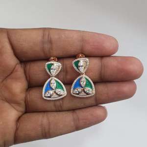 Pendientes de plata oxidada pesada para bodas y trajes festivos - Product Image 1