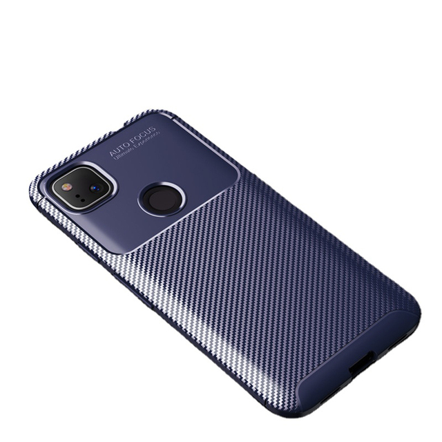 For Laudtec Black Carbon Fiber Soft TPU Mobile Phone Case with Pearly-Lustre Shell for Google Pixel 4XL 4A 4 3XL 3A 3
