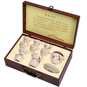 <b>Chinese</b> Kung Fu Tea <b>Set</b> Ceramic <b>Teapot</b> Gaiwan Teacups Blue White Ru Kiln Gift Home Use Dehua Origin Festival Celebration - Product Image 3