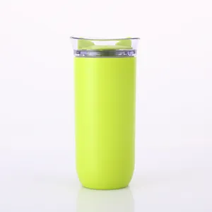 Customized Color 500 Ml Double Wall Stainless Steel Vacuum Tumbler Insulated Travel Mug With New Unique Lid