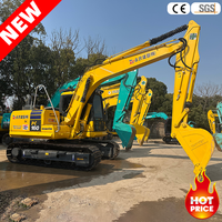 Excavatrice Komatsu PC160 d'occasion d'origine japonaise, 16 tonnes, 98% neuve, pour travaux de terrassement et de construction routière, sur chenilles, diesel hydraulique