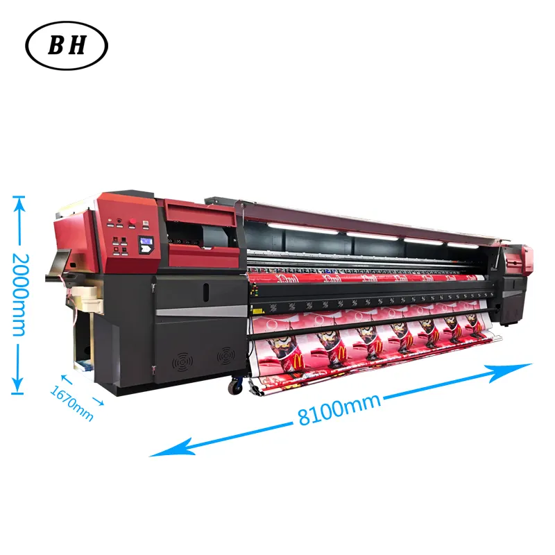 5m דיוק גבוה תעשייתי הזרקת דיו מדפסות עד 600 מ"ר/h להגמיש באנר מכונת דפוס cj9000 עם spt 508 ראש ההדפסה