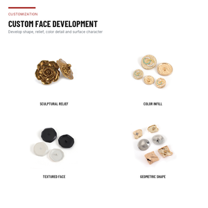 Boutons de blazer personnalisés en laiton et alliage de zinc écologiques avec logo personnalisé et perles décoratives pour blazers, manteaux et uniformes - Product Image 4