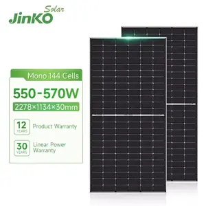 Jinko Solar Bifacial N-Type 550 Watt Solar Panel SunPower Half Cell with BIPV 182mmx182mm Cell Size Wholesale from China