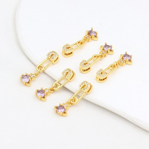 Chaîne d'espacement en or 18 carats avec zircon pour la fabrication de bijoux DIY, accessoires pour bracelets - Product Image 5