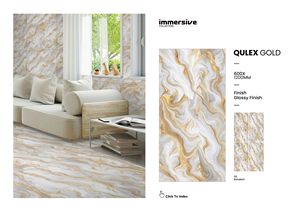 Carreaux en porcelaine polie 600x1200, motif marbre de luxe, durables, faciles à nettoyer, pour revêtements de sol intérieurs modernes - Product Image 4