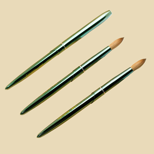 Pinceau à ongles en acrylique Kolinsky 100% - Pinceau à poudre acrylique de grande taille - Tête ronde et plate - Logo personnalisé - Pinceau à ongles professionnel - Product Image 2