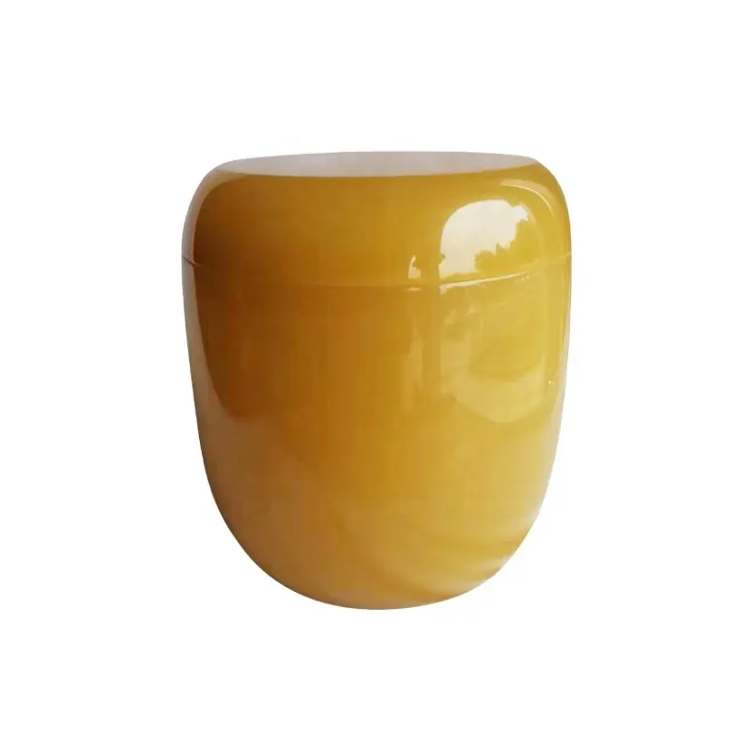 Tamanho personalizado china fabricante amarelo jade funeral cinza recipiente e urns especiais para as cinzas urns de cremação baratos