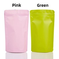 Sachets Doypack refermables colorés à fermeture zip, en feuille d'aluminium mate, hermétiques, pour aliments, thé, emballage plastique, appâts pour poissons, poudre