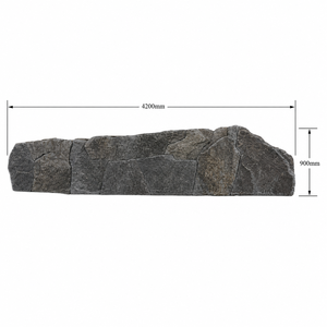 Gray <b>Stone</b> Border Retaining Wall Panel Irregular Garden Edge <b>Landscape</b> Rock Sheet 4200 x 900 mm - Product Image 1