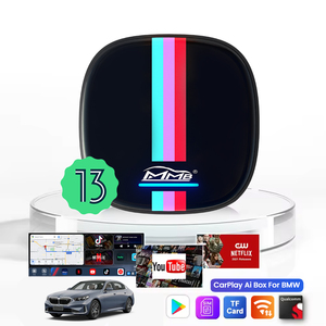 Joyeauto MMB Adaptador Inalámbrico CarPlay Youtube Netflix GoglePlay para BMW AI BOX Android <span class=keywords><strong>13</strong></span> 8 + <span class=keywords><strong>128GB</strong></span> 5V Alimentación USB y Ranura para Tarjeta SIM - Product Image 1