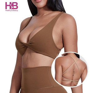 HB-Soutien-Gorge d'Entraînement de Yoga pour Femme, Crop, Croisé, Croisé, Dos Croisé, Yoga, Fitness - Product Image 1