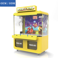 Machine de jeu à griffes commerciale à monnayeur, jaune et blanche, grande, ludique, pour 2 joueurs, personnalisable, pour adultes, pour la location et la vente, à prix abordable
