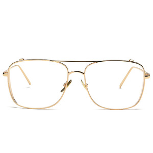 Skyway 2025 mới hợp thời trang nam hợp kim Khung kính <span class=keywords><strong>Retro</strong></span> Đôi Chùm quang học mặt lớn giảm béo kính theo toa - Product Image 3