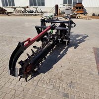 Zanjadora de Cadena Montada en Tractor con Enganche de 3 Puntos, Caja de Cambios y Rodamiento, 50-220 HP, Fácil de Operar