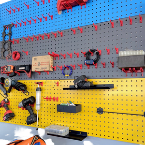Panel de Herramientas de Acero Resistente, Kit de Panel de Metal con Clavijas para <span class=keywords><strong>Pared</strong></span> o Escritorio, Organizador de <span class=keywords><strong>Pared</strong></span>, Exhibidor - Product Image 1