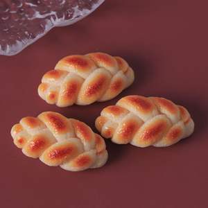 CHENXI Nuevos Productos, Adornos Planos de 2cm con Forma de Pan, Adornos de Resina 3D de Comida de Dibujos Animados, Accesorios para Carcasas de Teléfono DIY - Product Image 4