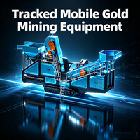 Machine mobile sur chenilles pour le traitement de l'or alluvionnaire destinée à la valorisation des minerais aurifères