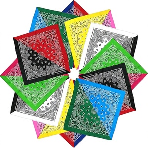 Bandanas carrées en coton respirant 100 % pour l'extérieur, motif tournesol sur fond noir, style hip-hop, vente en gros - Product Image 2