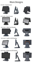 Terminal de point de vente de bureau à double écran tactile Windows/Android/Linux JSJ JSJ68-D-116 personnalisé en gros, Bluetooth/Wi-Fi 6 5G WiFi