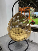 Chaise suspendue pliable de haute qualité en rotin PE tressé à la main pour l'extérieur, le jardin et la terrasse
