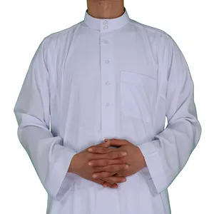 2021 Witte Kleur Arabische Thobe Moslim Jurk Voor Mannen Juba