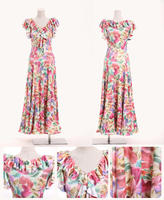 Robe de danse moderne à imprimé rétro, robe de danse de salon standard, robe de danse de salon professionnelle pour la pratique de la valse