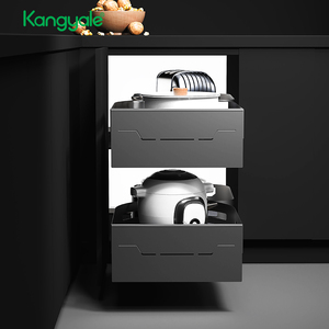 Kangyale <strong>Kitchen</strong> <strong>Cabinet</strong> Blind <strong>Corner</strong> Pull Out Organizer Universal Magic <strong>Corner</strong> Basket Swing Tray for <strong>Kitchen</strong> <strong>Storage</strong> - Product Image 5