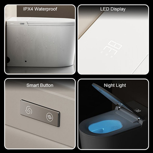 WaterMark Certified Smart <strong>Toilet</strong> With Foot Sensor Lid And Warm Air Drying For Residential Projects - Product Image 4