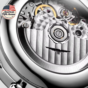 Montre chronographe à mouvement mécanique Bre-itlin L-Master-5, aiguilles, boîtier en acier inoxydable, bracelet en cuir de vache, étanche à 30 m - Product Image 2