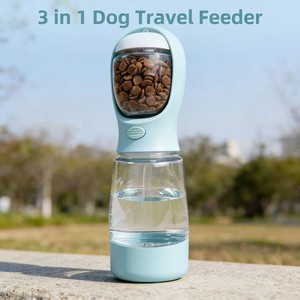 Bottiglia d'Acqua e Ciotola per Cibo 3-in-1 Portatile per Cani, Ciotola da Viaggio Antigoccia per <span class=keywords><strong>Bulldog</strong></span> Francesi e Cani di Taglia Media - Product Image 2