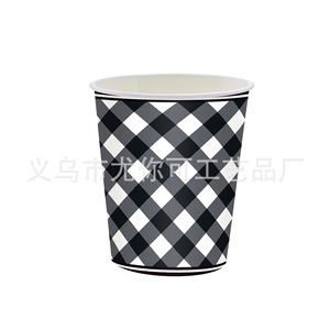 Ensemble de vaisselle de fête à carreaux noirs et blancs, assiettes, gobelets et serviettes jetables pour fête d'anniversaire d'enfants - Product Image 2