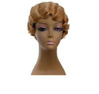 Perruque coupe courte au carré pour femme, cheveux 100% naturels, couleur blond, coupe Pixie, livraison gratuite